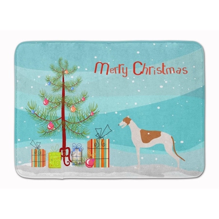Carolines Treasures Greyhound Merry Christmas Tree Machine Washable Memory Foam Mat BB2923RUG